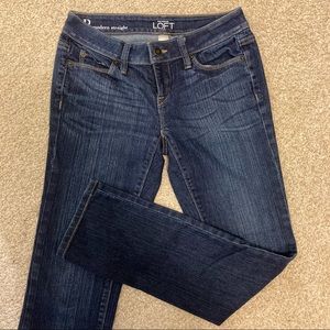 LOFT Petite Low Rise Straight Jeans